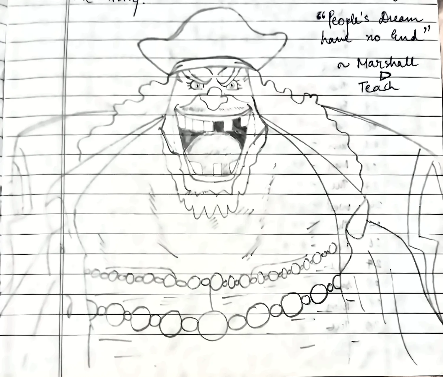 my pencil drawing of Blackbeard