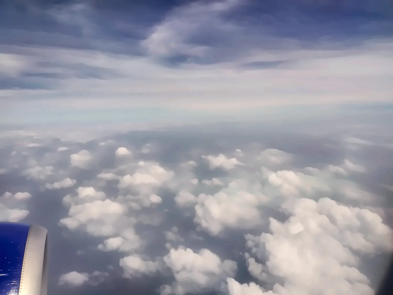 clouds from a plane window