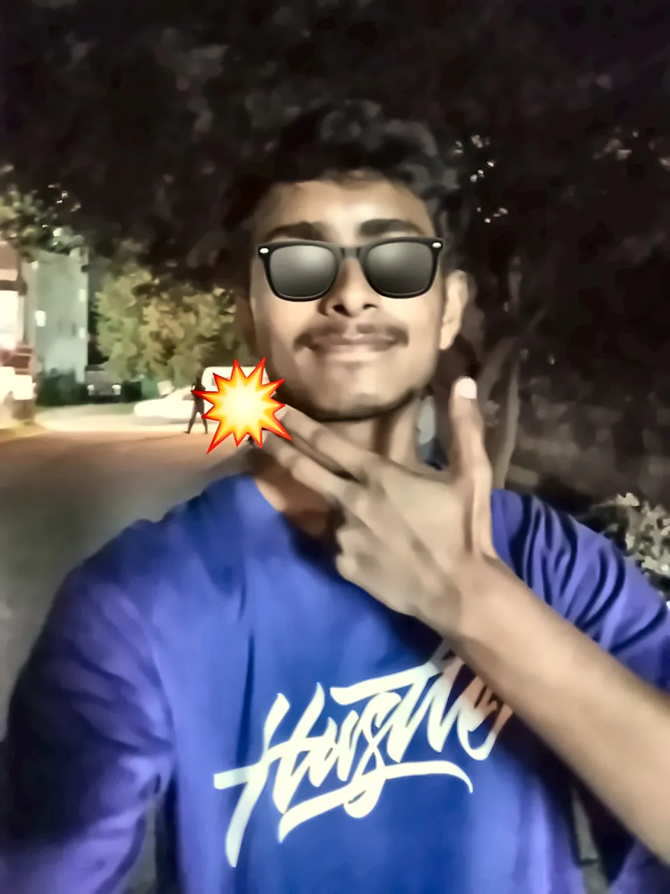 me at night in sunglasses