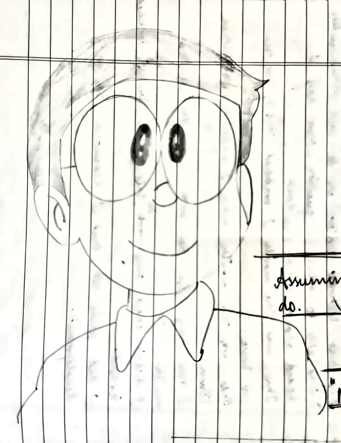 my pencil drawing of Nobita