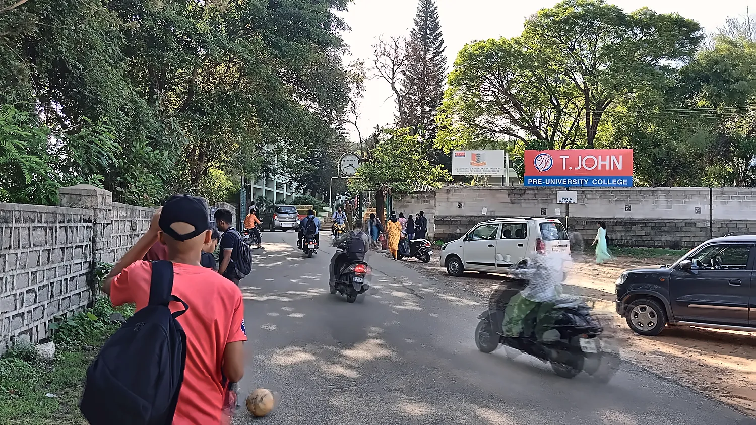 a kickabout on the road
